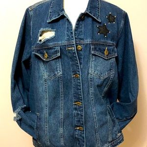 NWT! Just Fab Denim Jacket XXL